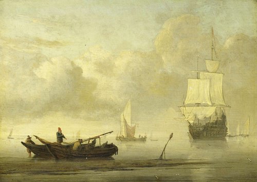 Ships near the Coast during a Calm