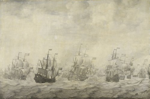 Episode from the Four Days' Battle, 11-14 June 1666, of the Second Anglo-Dutch War, 1665-67