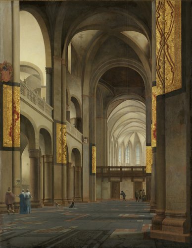 The Nave and Choir of the Mariakerk in Utrecht, Seen from the West