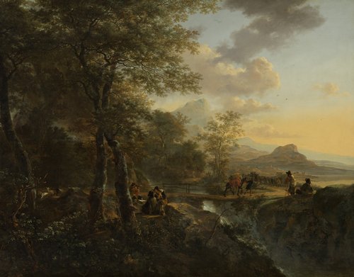 Italian Landscape with Draughtsman
