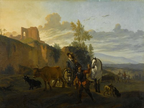 Italian Landscape with Soldiers