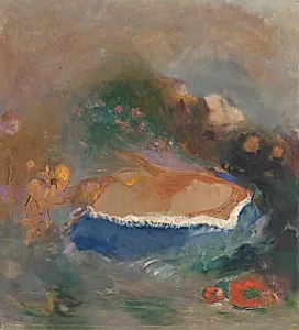 Ophélie, la cape bleue sur les eaux (Ophelia with a Blue Wimple in the Water)