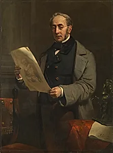Portrait of Jacob de Vos Jacobszoon (1803-1878). Amsterdam Art Collector and Owner of the Historical Gallery De Vos