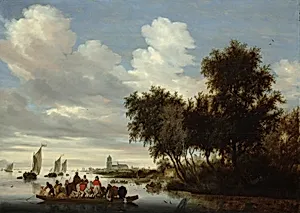 River Landscape with Ferry