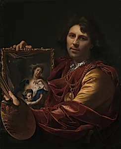 Self-portrait with the Portrait of his Wife, Margaretha van Rees, and their Daughter Maria