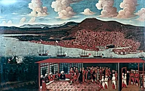 View of Smyrna (Izmir) and the Reception Given to Consul de Hochepied (1657-1723) in the Council Chamber