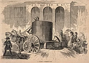 A Boston Watering-Cart, from Ballou's Pictorial Drawing-Room Companion, September 12, 1857 by Winslow Homer