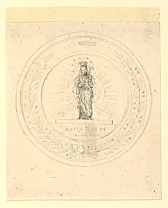 A Circular Medallion With the Immaculate Conception by Fortunato Duranti, Italian, 1787 - 1863