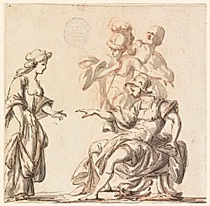 A Classic Warrior Receives a Woman by Filippo Marchionni, Italian, 1732–1805