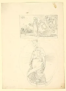 A Dream; Virgin on a Crescent by Fortunato Duranti, Italian, 1787 - 1863