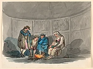 A Family of Shepherds at Night