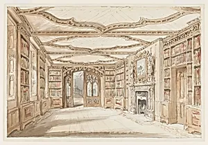 A Library in Gothic Style