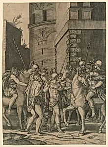 A Roman Emperor Meeting a Soldier