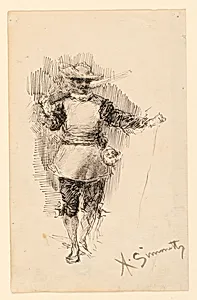 A Soldier in Seventeenth-Century Attire