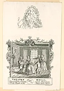 A Ticket for Theatre Royal; Male Caricature