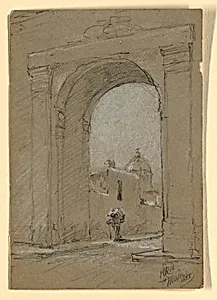 A town gate in Mexico.