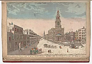 A View of Somerset House with S. Marys Church, London