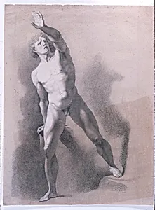 Academic Study of a Male Nude