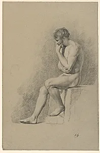 Academic Study of a Male Nude