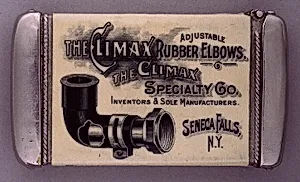 Advertisement for "Climax Rubber Elbows"