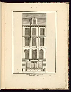 ÃlÃ©vation dâun batiment de quatre toises de face