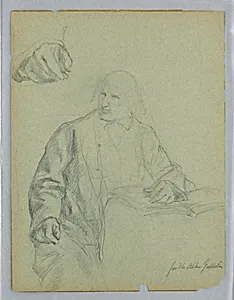 Albert Gallatin Seated, Study of Right Hand
