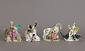 Allegorical Figures of the "Four Continents" by Meissen Porcelain Manufactory, German, active from 1710 to the present