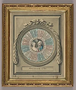 Almanac for the Year 1791 with Portraits of the King and Queen of France
