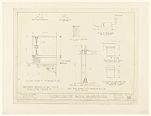 Alterations to 14-15-16 Washington Square, New York, NY, Sketch No. 23 by Maynicke & Franke