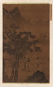 An Afternoon Visit near Tall Pines by Formerly attributed to Hong Zifan (11th century?)