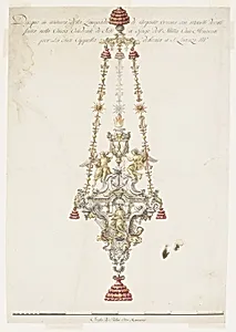 An Altar Lamp in the Family Chapel of the Honorati in the Cathedral in Jesi