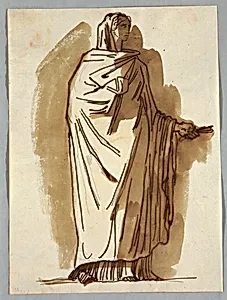 Antique Statue of a Priestess by Felice Giani, Italian, 1758–1823