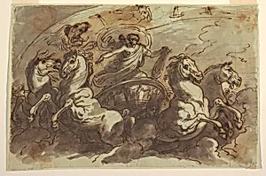 Apollo Driving the Chariot of the Sun, for the Sala di Apollo e Diana, Palazzo Bianchetti, Bologna by Felice Giani, Italian, 1758–1823
