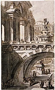 Architectural Fantasy: Bridge and Monuments