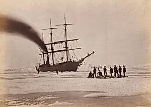 Arctic Regions: Hunting by Steam in Melville Bay, The Party after a Day's Sport Killing Six Polar Bears within the Twenty-Four Hours