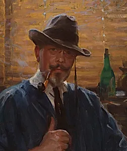 Arvid Frederick Nyholm Self-Portrait by Arvid Frederick Nyholm, 1866 - 1927