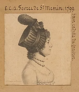 Étiennette-Charlotte-Adélaïde Févret de Saint-Memin by Charles Balthazar Julien Févret de Saint-Mémin, 12 Mar 1770 - 23 Jun 1852