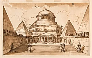 Atrium of a Church to be Dedicated to St. George by Giuseppe Barberi, Italian, 1746–1809