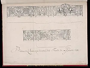 Balcon de L'Avant corps du milieu de la FaÃ§ade de L'hotel de Ville