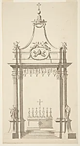 Baldacchino with Papal Ar