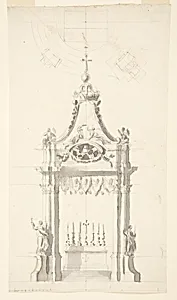 Baldacchino with Papal Ar