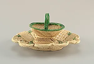 Basket and tray by Unknown