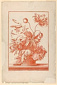 Basket of Flowers, Plate by Jean-Baptiste Pillement, French, 1728–1808