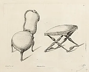 BergÃ¨re (No. 6), in Recueil de diffÃ©rents Muebles garniers Comme Fauteuils (Liard's "Suites")