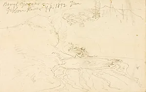 Beryl Geyser on Gibbon River, Yellowstone Park by Thomas Moran