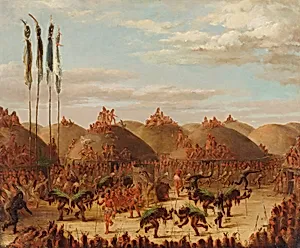 Bull Dance, Mandan O-kee-pa Ceremony by George Catlin