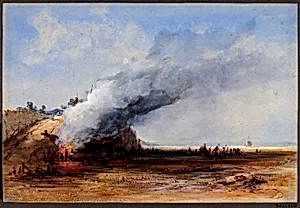 Burning of an Old Boat