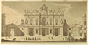 Cardinal Pamphili Villa, Facade Decorated for a Visit of Pope Clement XIII