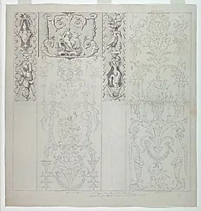 Cartoon for Printed Cotton: The Four Elements [Les Quatre Elements]