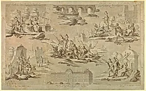 Cartoon for Printed Textile: The History of Henri IV [L'Histoire de Henri IV]